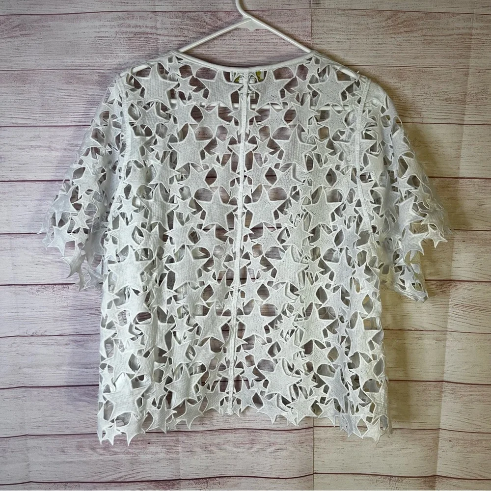 House of Harlow 1960‎ White Open Front Star Lace Cardigan One Size